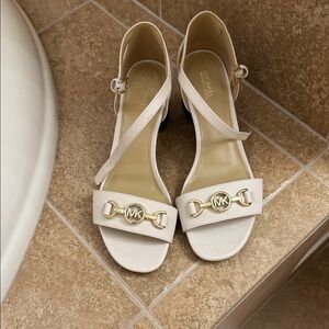 Michael Kors White Heeled Sandals